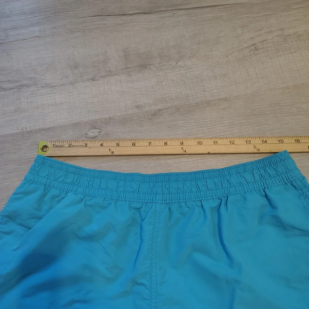 Polo Ralph Lauren Mens Turquoise Blue Swim Trunks Yellow Pony Logo Shorts L